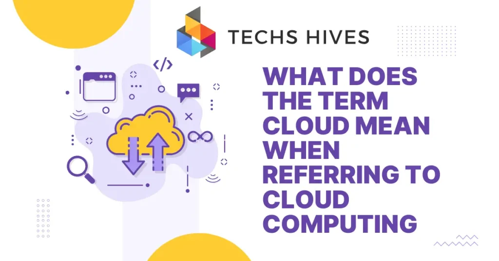 cloud computing concept with digital data accessible from various devices