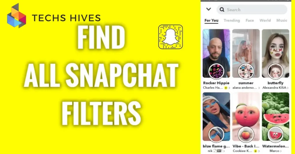 find snapchat filters